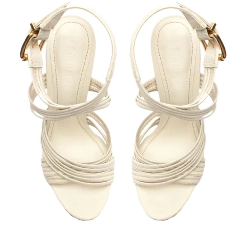 SCHUTZ Marcela top calf Pearl Heels - Picture 2 of 9